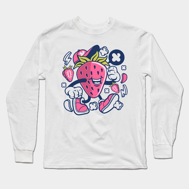 Strawberry Long Sleeve T-Shirt by Eoli Studio